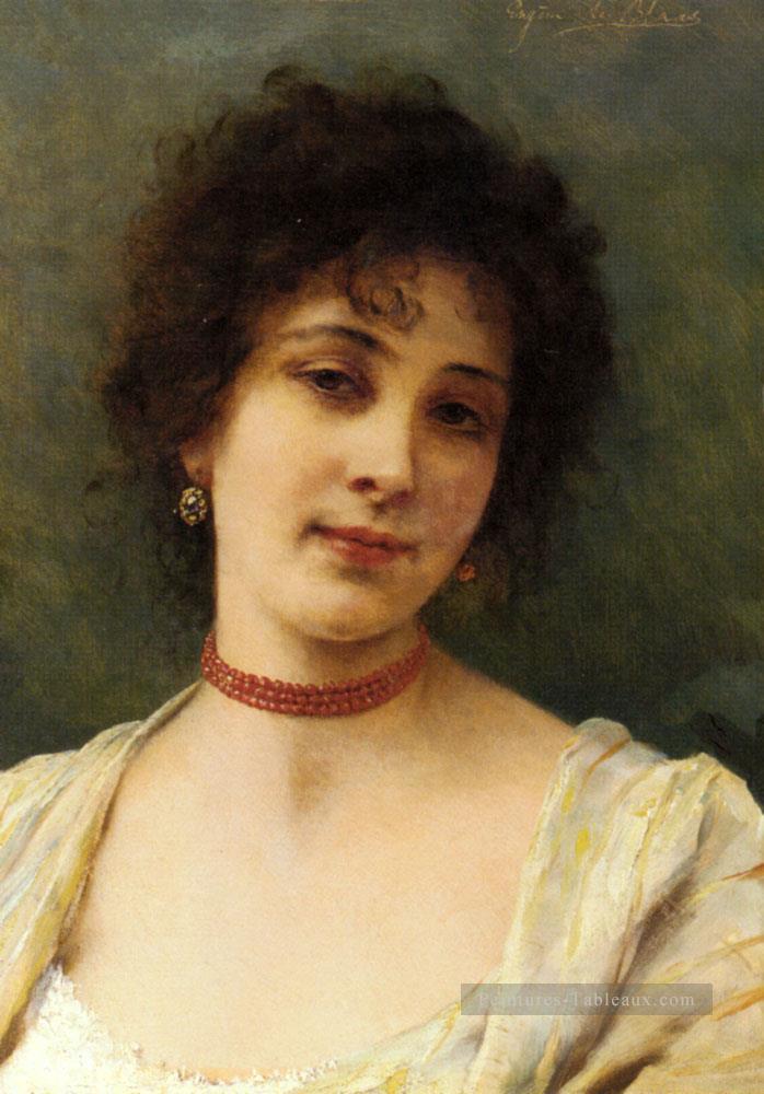 Une élégante dame dame Eugène de Blaas Peintures à l'huile